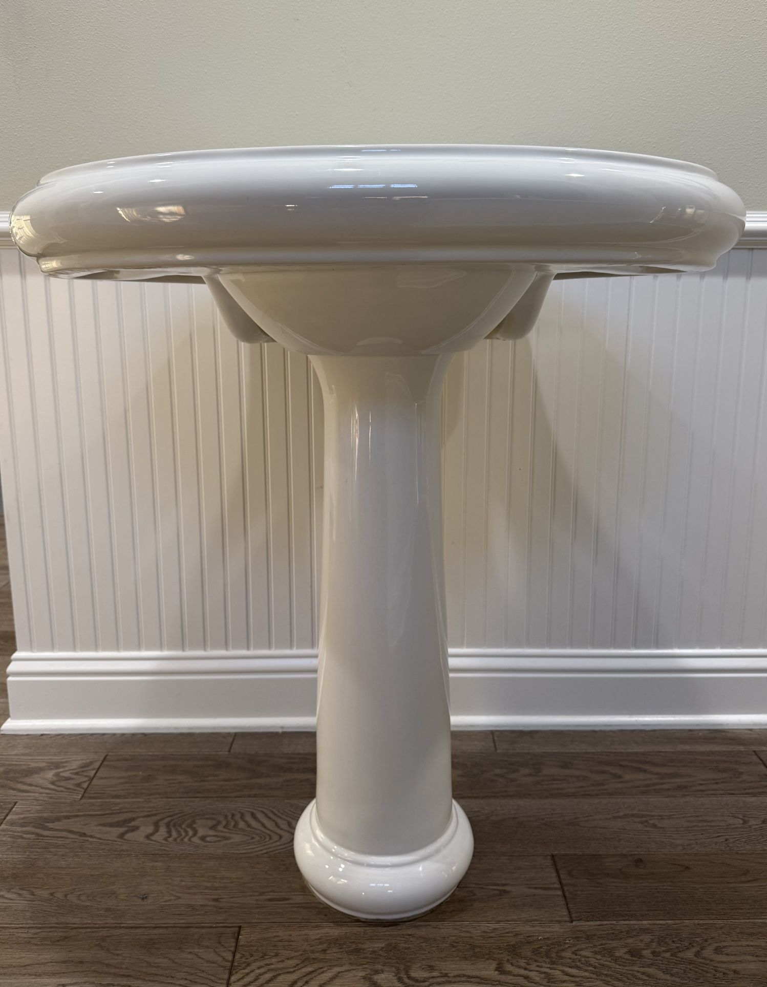 White Pedestal Sink