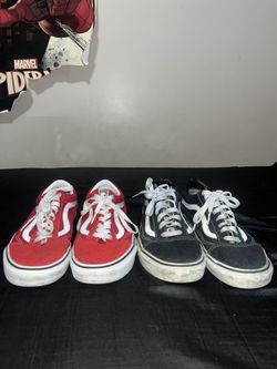 2 PAIRS OF VANS SHOES 