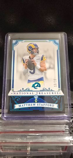 2025 Panini National Treasures Matthew Stafford Midnight #/20 Rams