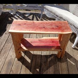 Handcrafted Live Edge Cedar Sofa Table 