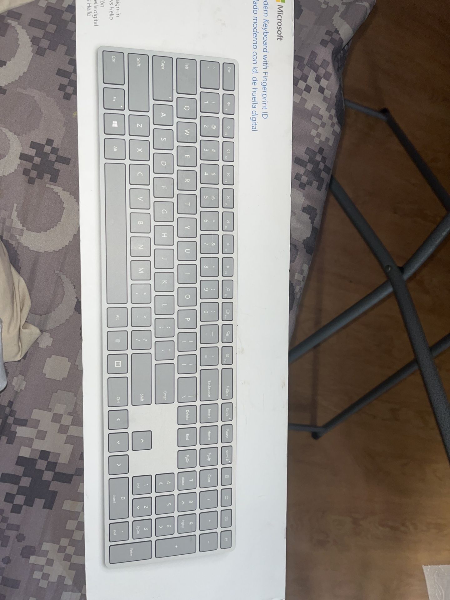 Microsoft keyboard with fingerprint ID