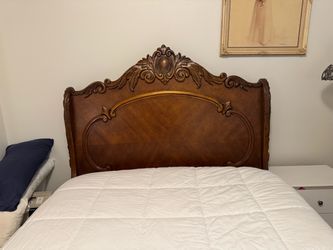 Ornate Carved Wood Headboard