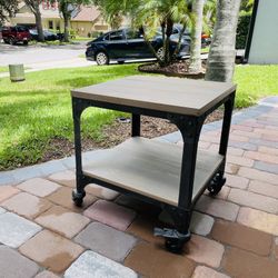 Side Table or End Table On Castors 
