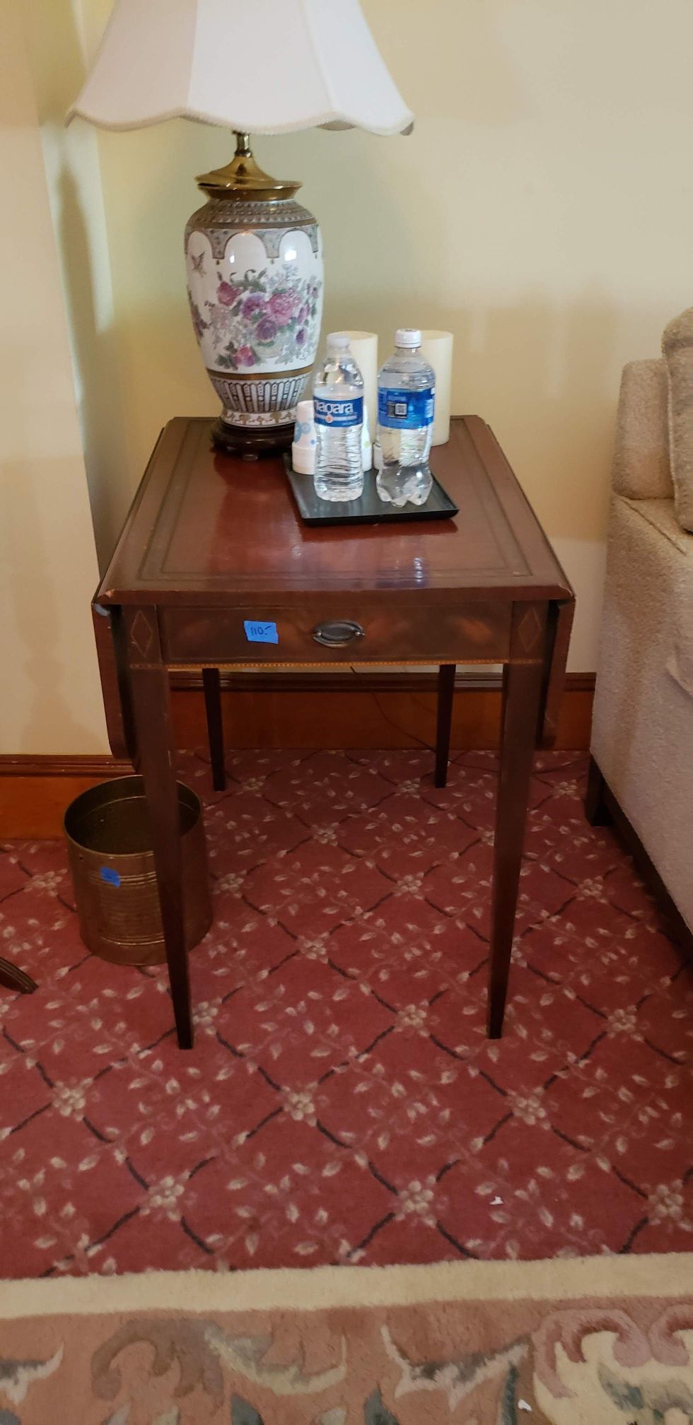 Antique drop leaf side table