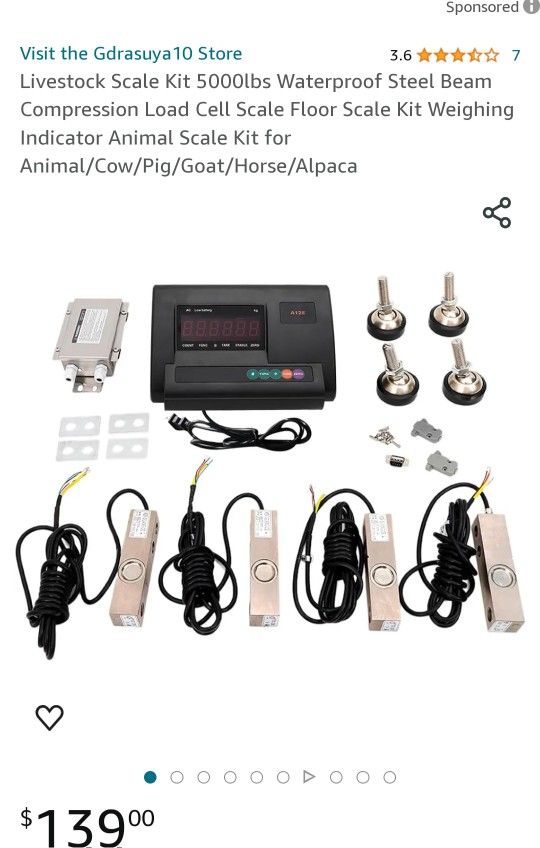 5000lb Animal Digital Weighing Scale New