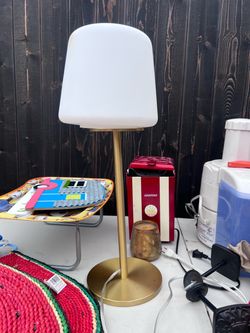 Modern Table Lamp with Gold Base