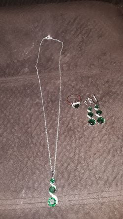 Chain earrings and ring 925 silver Stirling for sale $30 OBO
