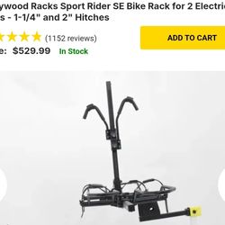 Hollywood Racks Sport Rider SE Bike Rack for 2 Electric Bikes 