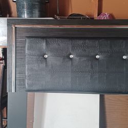 Black Queen size Headboard ONLY...Has lights that change color