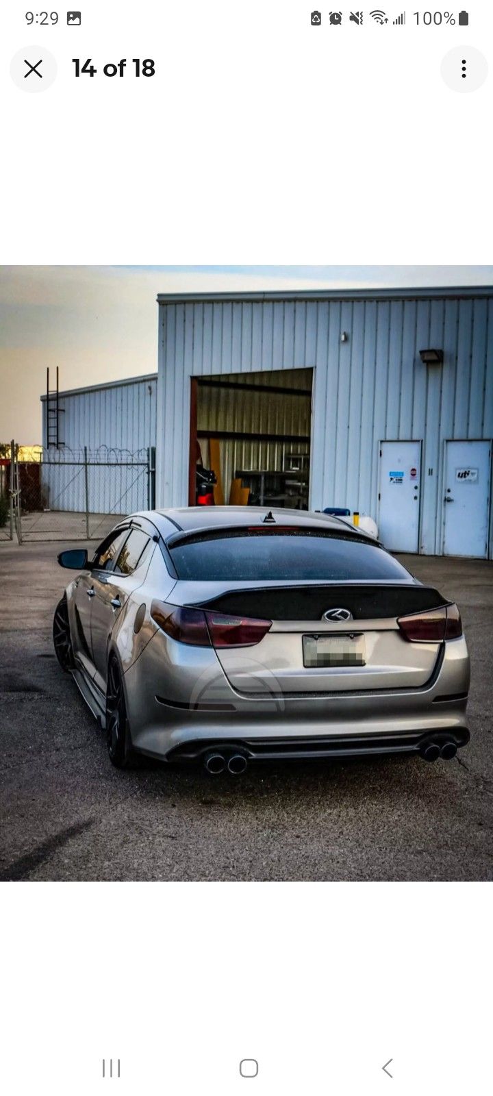 2013 - 2016 Kia K5 / Optima Duckbill Spoiler Wing