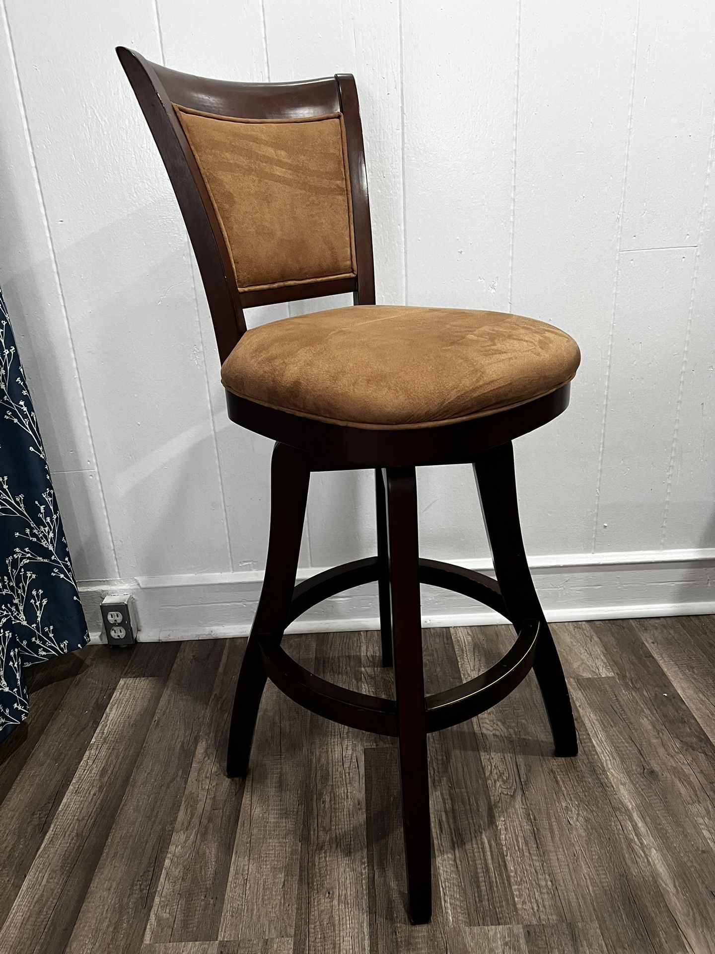 Barstools - Wooden Swivel With Padded Backs