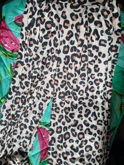Women casual wide leg leopard brown