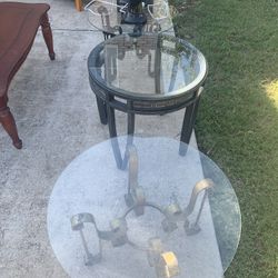 Coffee Tables 3 Glass And Metal $15 Each