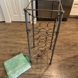 Wine Rack with Glass Shelves 