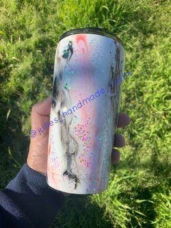 Custom Marble with glitter 22oz Metal Tumbler