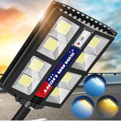 Solar Street Lights Outdoor - 1200W LED Street Lights with 3 Color