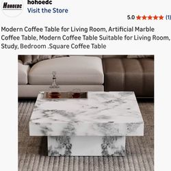 Marble Coffee Table-still new