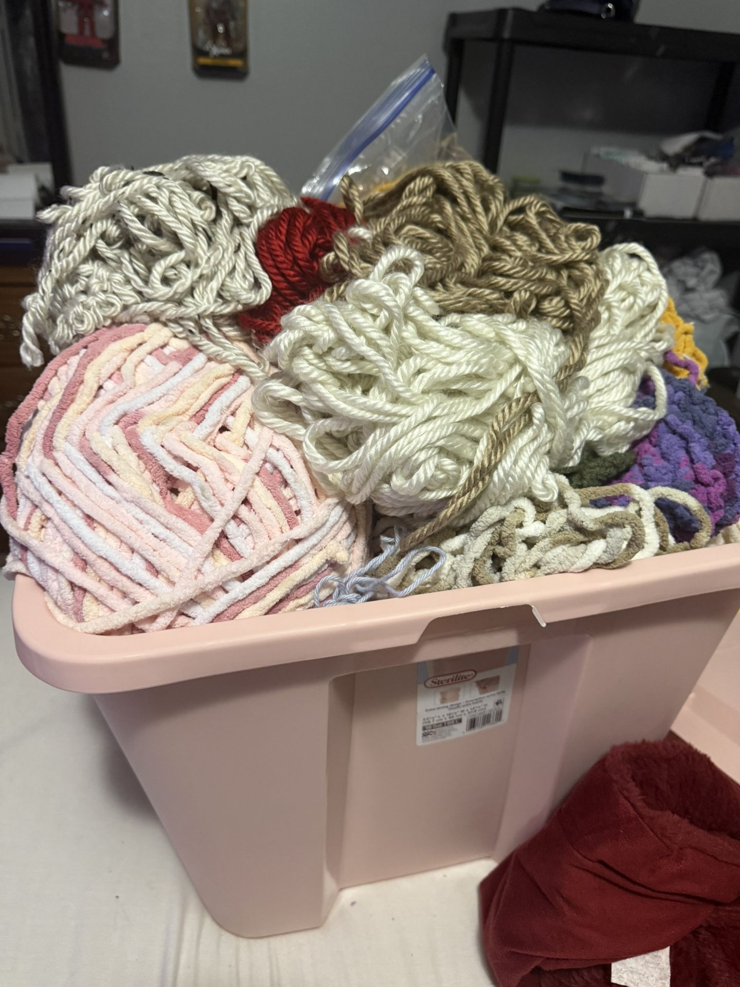 Large Tub Of Yarn