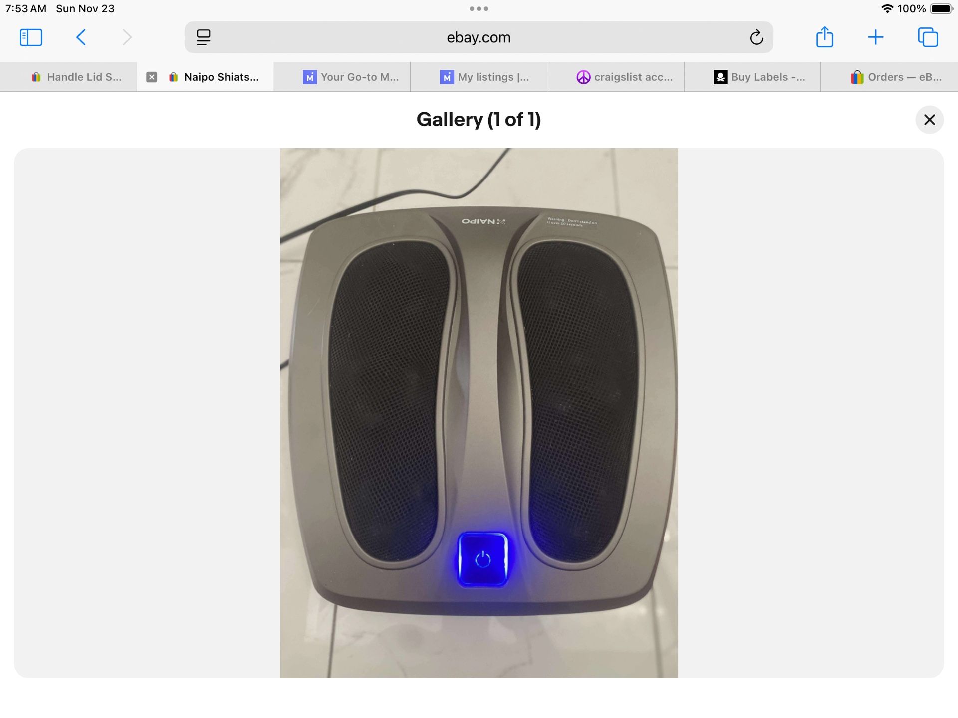 Naipo Shiatsu Foot Massager Kneading and Heat MGF-00091