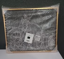 Stupell Industries Monotone Black & White  Motorcycle Picture. 