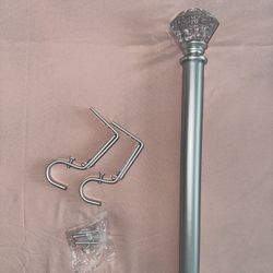 Curtain Rod With Crystal Endings 