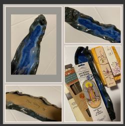 Hawaiian Vintage  Hand-crafted pottery incense burner with assorted incense