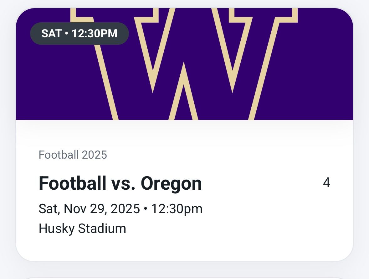 Huskies Vs Oregon Tickets