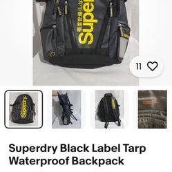 Superdry Backpack Yellow And Black Adult Size