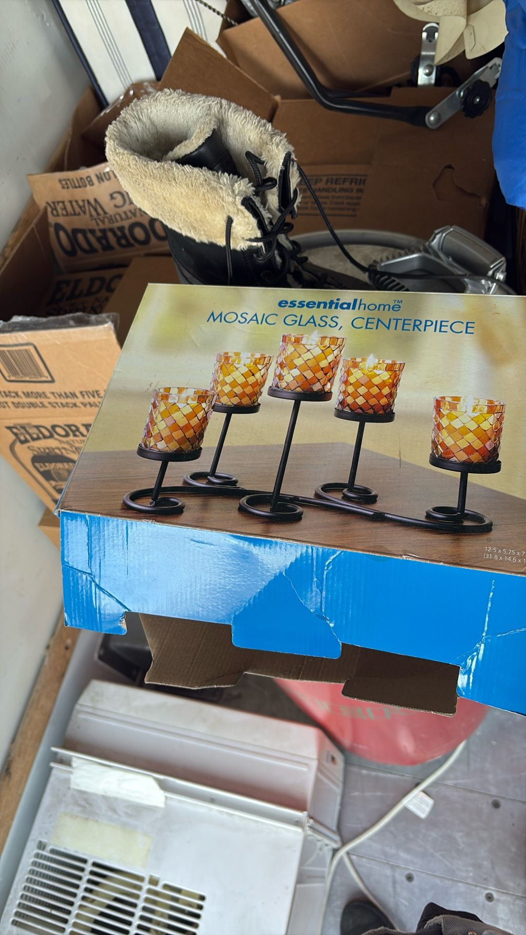 Mosaic Glass Centerpiece 