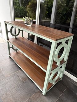 Rustic wood console table