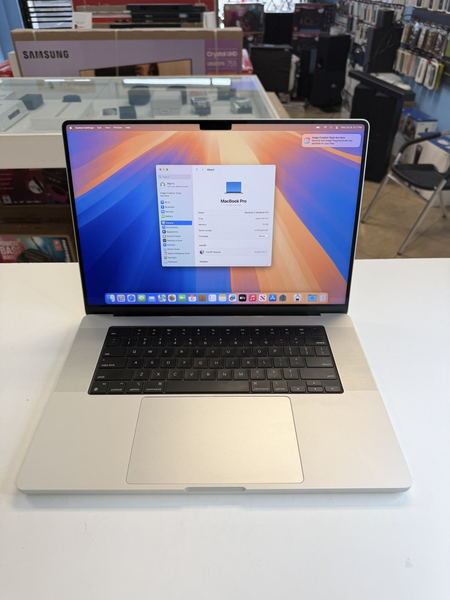 MacBook Pro 16 inch M3 Pro 18GB RAM 512GB SSD With Apple Care Plus