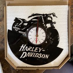 Harley Davidson Vinyl Clock