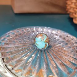 Turquoise Ring Set In Sterling