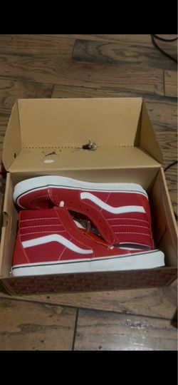 Vans Sk8-Hi True Red/White SIZE 9 MEN