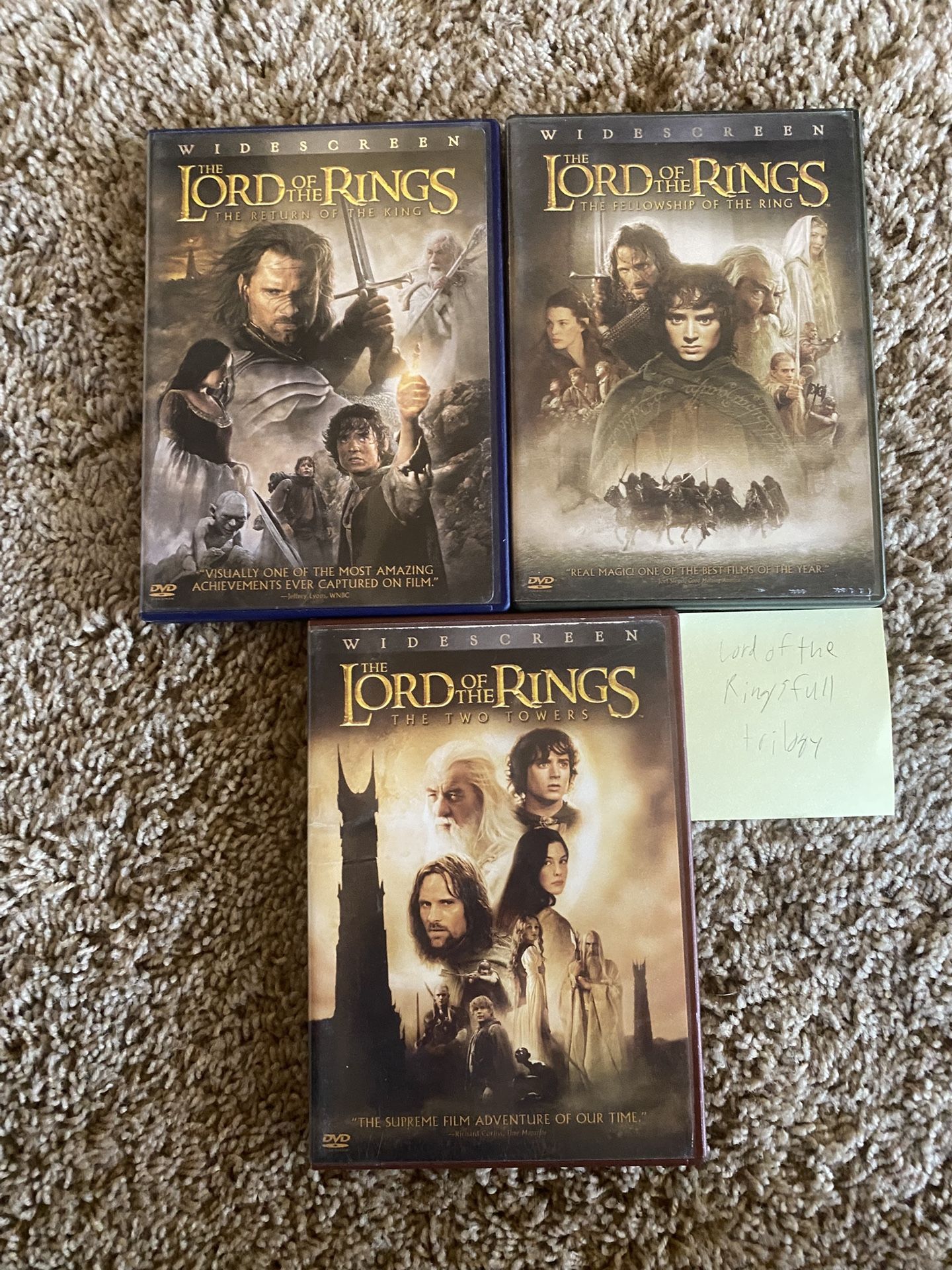3 pack the lord of the rings trilogy for dvd