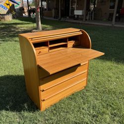Solid Teak Wood Dresser, Desk Or Bar 