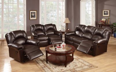 3pc Recliner Set- Sala Reclinable de 3pc @Elegant Furniture