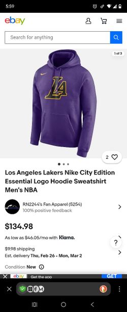 Lakers City Edition Hoodie 3xl $45 Obo