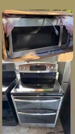 Ge Combo Microwave Over Range ( New $250) And Stove Double Oven ( Used $350)