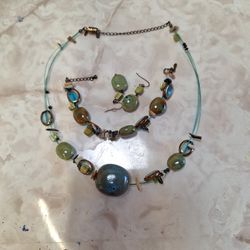 Necklace,  Bracelet,  and Earrings