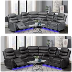 Sectional Recliner W/bluetooth Speaker 