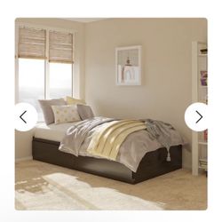 Ameriwood Home Twin  Platform Bed Frame with Drawers - BRAND NEW NEVER USED