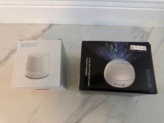 Ocean Wave Projector Night Light + White Noise Sound Machine Bundle