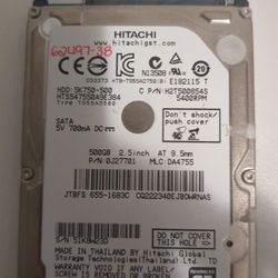 Hitachi 2.5" Hard disk drive 500GB