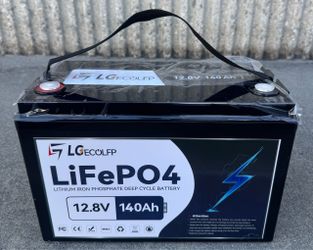 12.8V 140Ah Lithium Battery,  LiFePO4 Battery Built-in 140A BMS,  Support in Series/Parallel,Perfect for RVs, Solar Home System Camper and Off Grid Ap