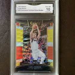 Luka Doncic Rookie Select Tri Color GMA 10