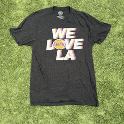 ‘47 Brand LOS ANGELES LAKERS ‘We Love LA’ Tri Blend Short Sleeve T-Shirt Mens S