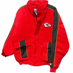 90s Vintage NFL Kansas City Chiefs Puffer Jacket Logo Athletic  Men’s Large