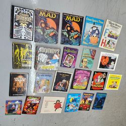 Vintage Halloween books and magazines