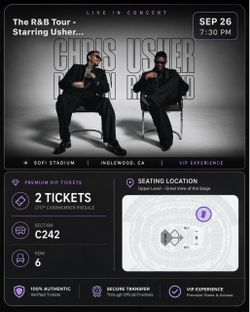 Chris Brown & Usher Sept 26 / Sofi Stadium